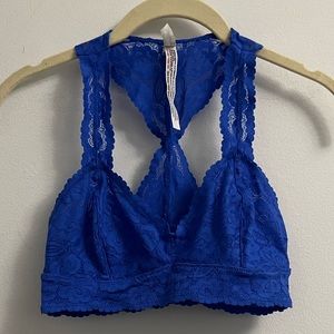 Free People Blue Lace Sports Bra